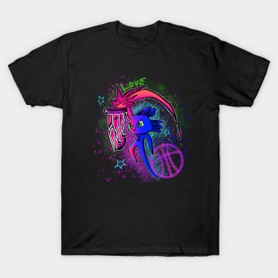 Peace Abstract Slam Dunk Yeet Axolotl Basketball Kids Teens Sports T-Shirt